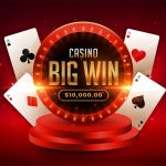 big win casino background with playing cards